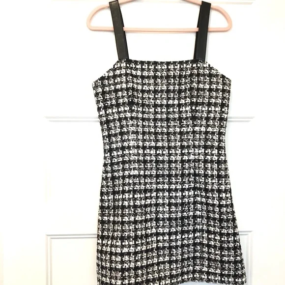 Alice + Olivia Bonita Tweed A Line Mini Dress size 8 - Picture 5 of 12